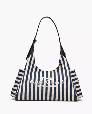 The Stripe Canvas Belted Sack Bag